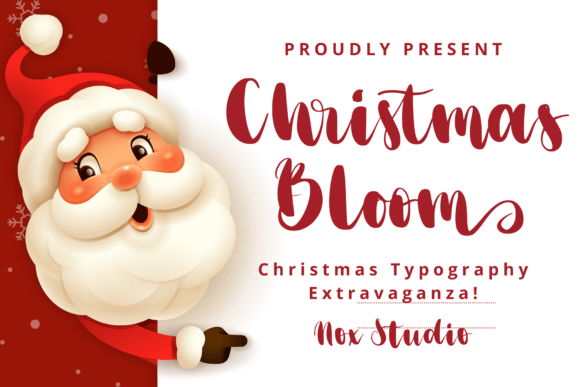 Christmas Bloom Font for Business Branding