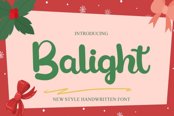 Introducing Balight, a Script Handwritten Font