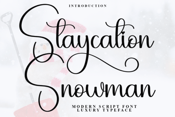 Staycation Snowman Font for Creative Projects